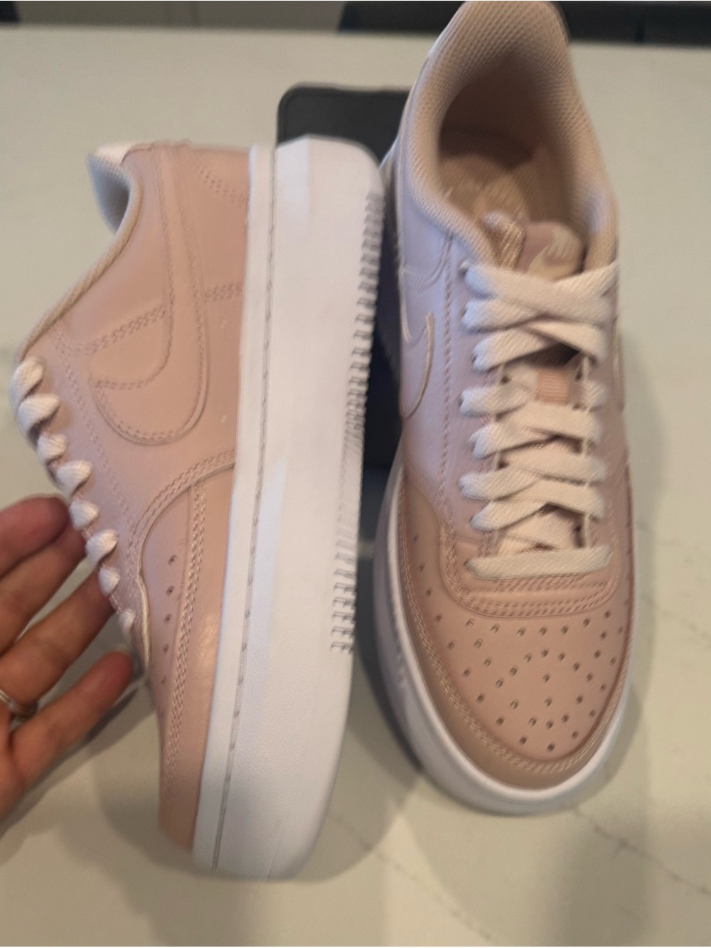 Nike Court Women's Alta Blush Pink Platform Sneakers Brand New - Picture 7 of 10
